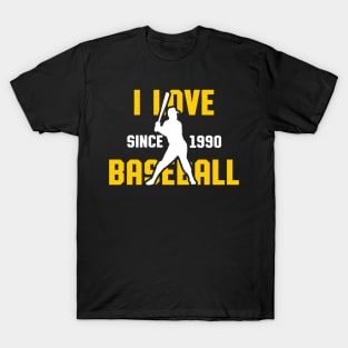 I Love Baseball Since 1990 T-Shirt